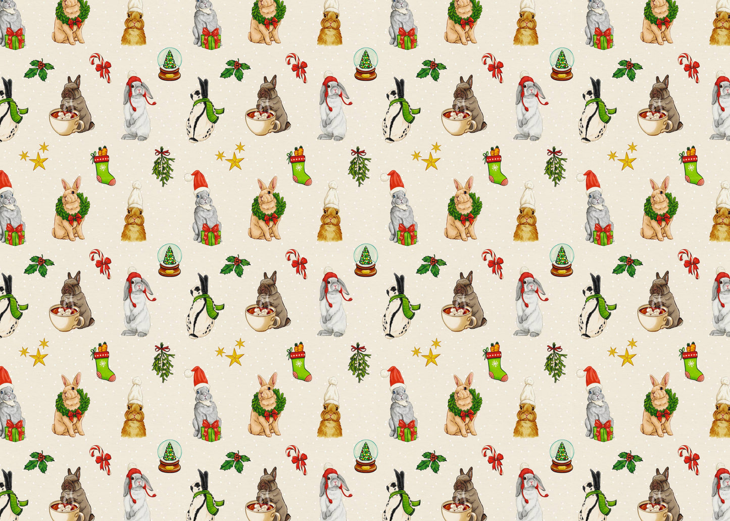 Wrapping paper "Christmas Bunnies"