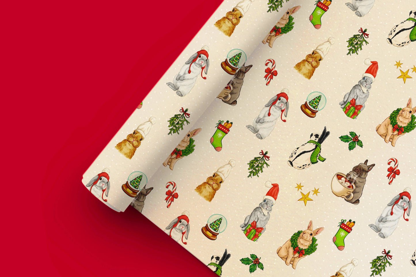 Wrapping paper "Christmas Bunnies"