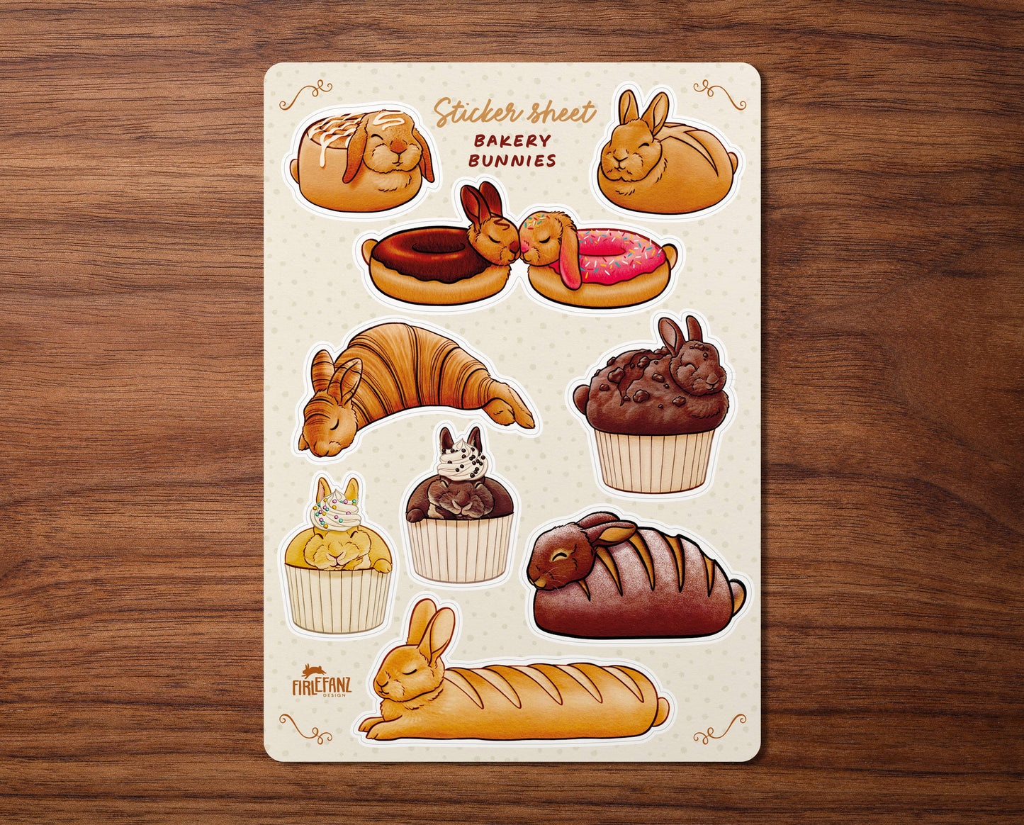 Sticker sheet "Pastry Bunnies"