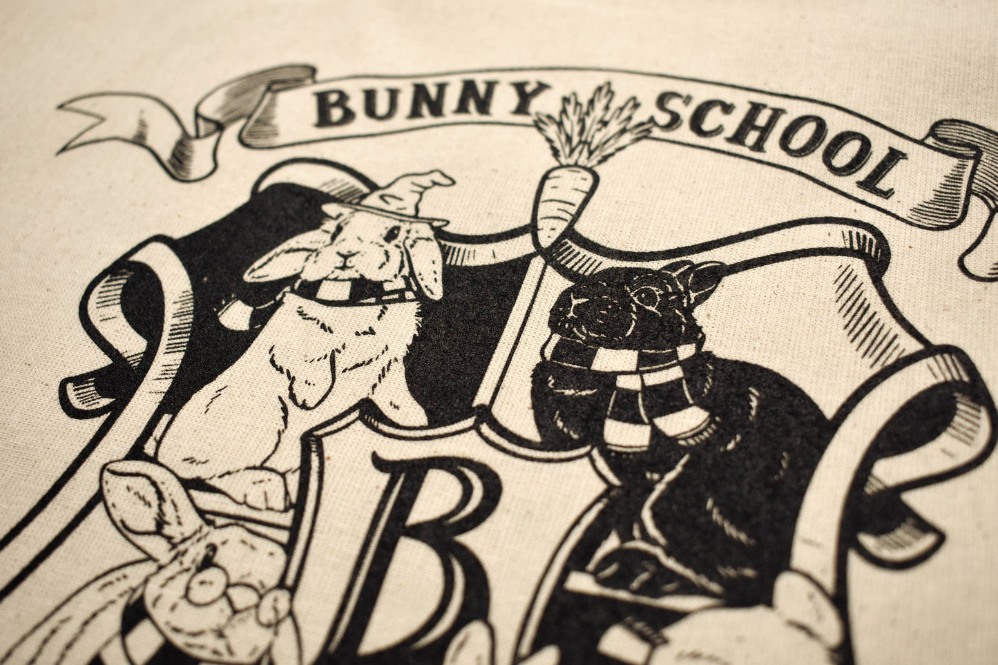 Tote bag "Bunny School"