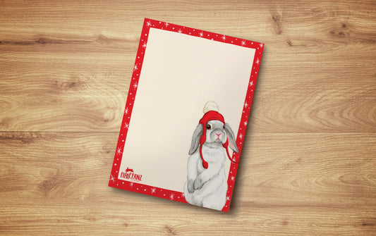 Notepad "Bunny with red bobble hat"