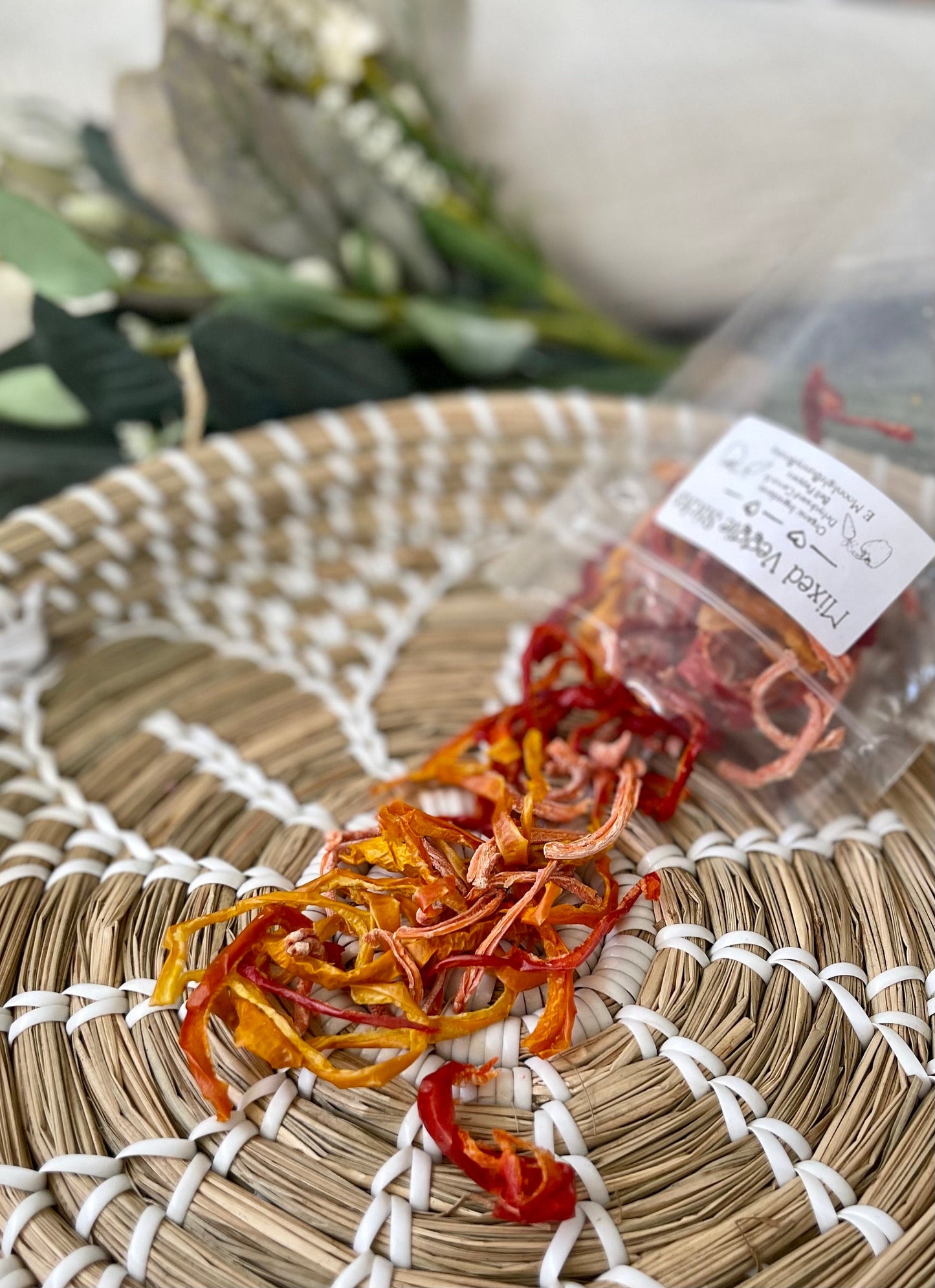 Bell Pepper Sticks~Organic Dehydrated Bell Pepper, Natural treat full of vitamins + minerals