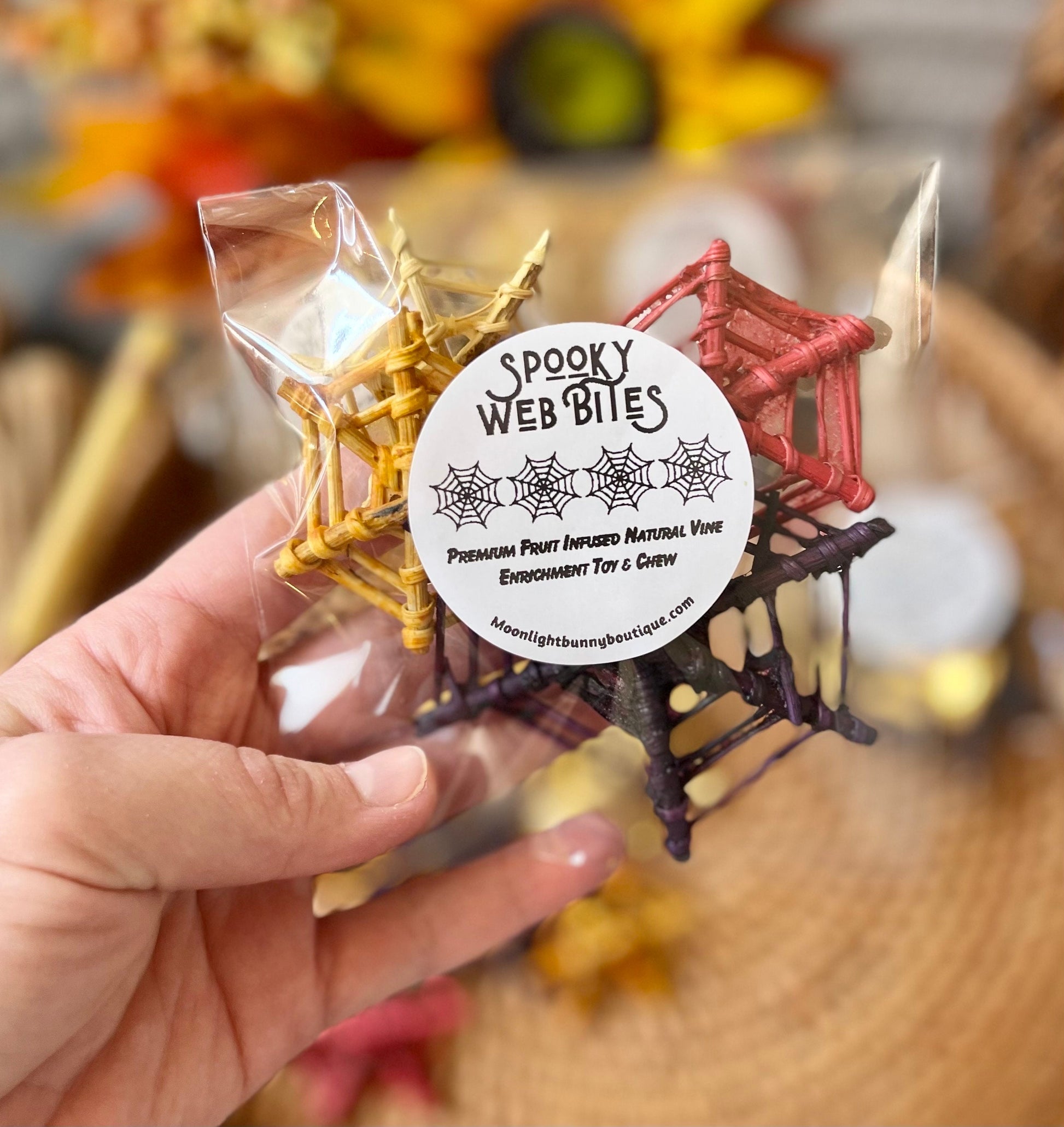 Spooky Web Bites ~ Fruit Infused Vine Chews