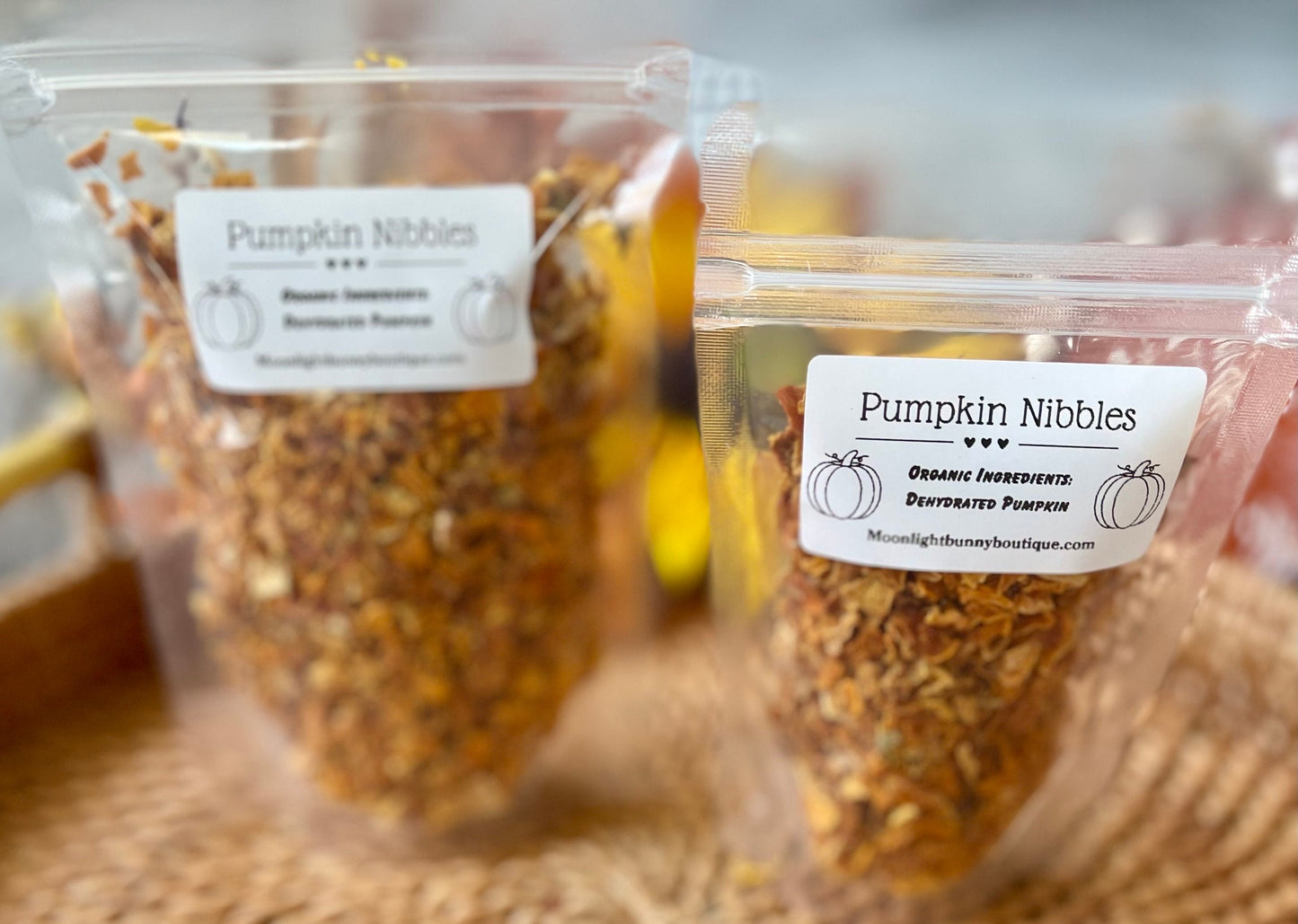 Pumpkin Nibbles ~ Small animal treats, naturally loaded with vitamins, calcium, potassium & dietary fiber