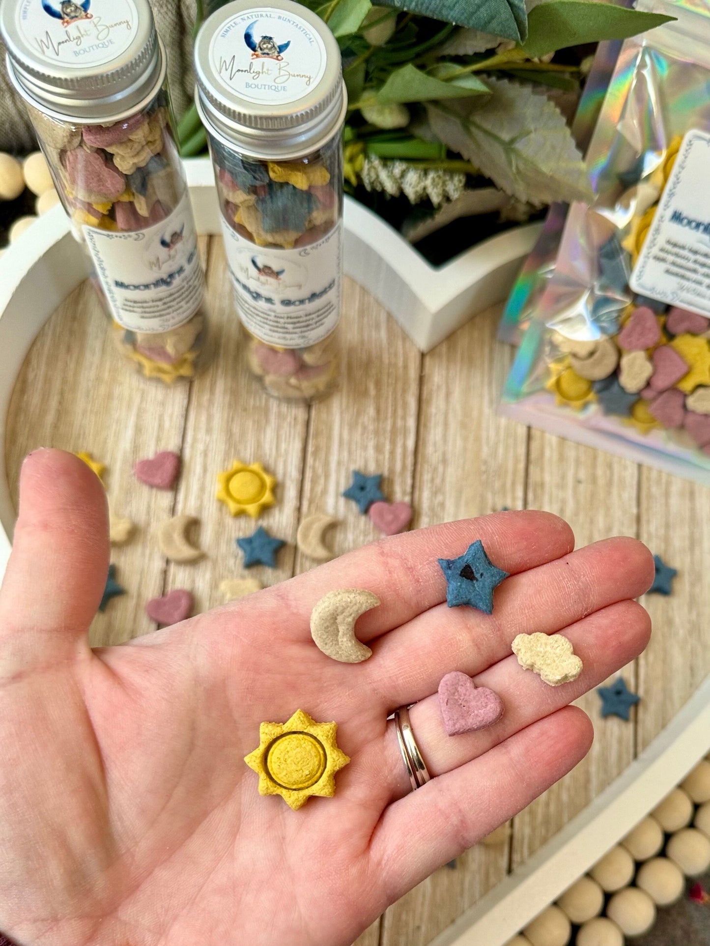 Moonlight Confetti | 100 Delicious Bite Sized Treats for Rabbits, Guinea Pigs, Hamsters, Mice, and Small Pets, All Natural,Healthy & Organic