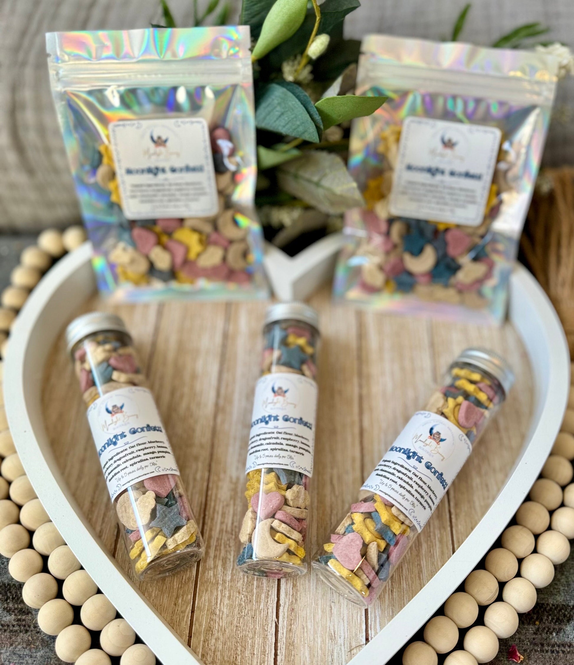 Moonlight Confetti | 100 Delicious Bite Sized Treats for Rabbits, Guinea Pigs, Hamsters, Mice, and Small Pets, All Natural,Healthy & Organic