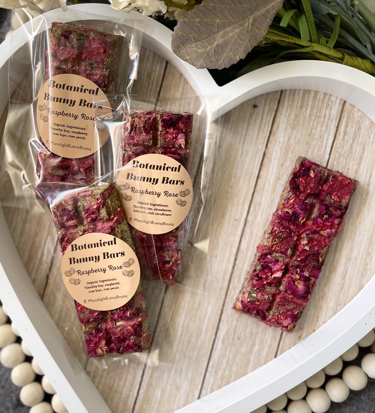 Botanical Bunny Bars~ Raspberry Rose~ OAT FREE