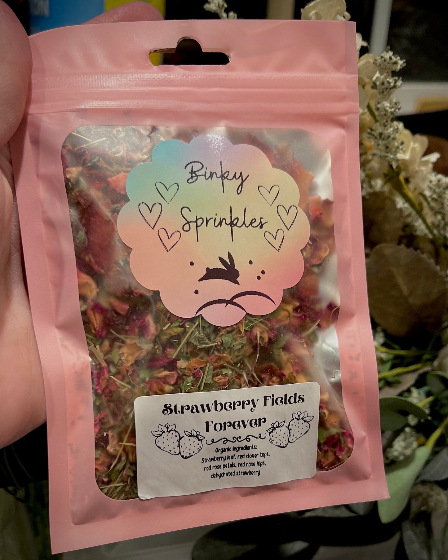 Binky Sprinkles Forage Blend~Sunshine Kisses~ Healthy treat, Perfect Hay/Greens/Pellet Topper