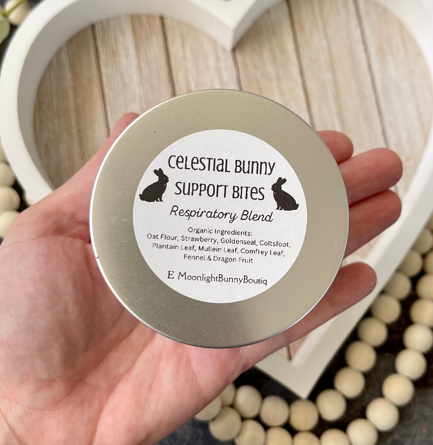 Celestial Bunny Bites~ Respiratory Blend~bite sized natural, healthy treats, Premium handcrafted nutritional herbal blend for small animals
