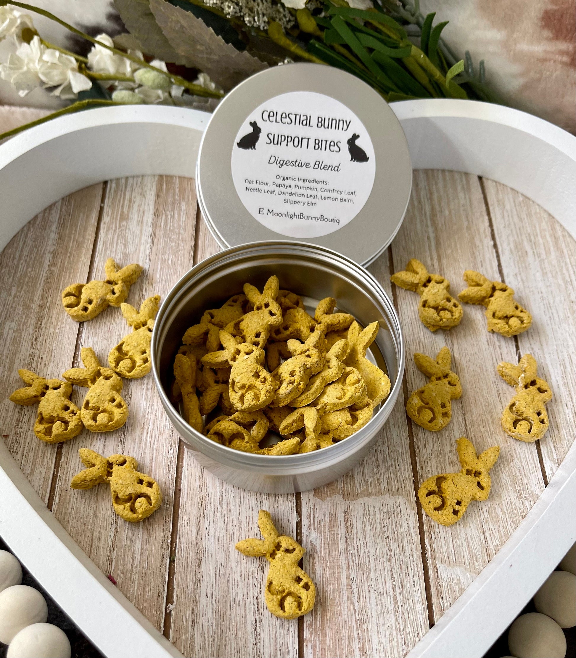 Celestial Bunny Bites~GI Blend~ Unique handcrafted all natural, healthy & organic bite sized treat for rabbits, hamsters+other small animals