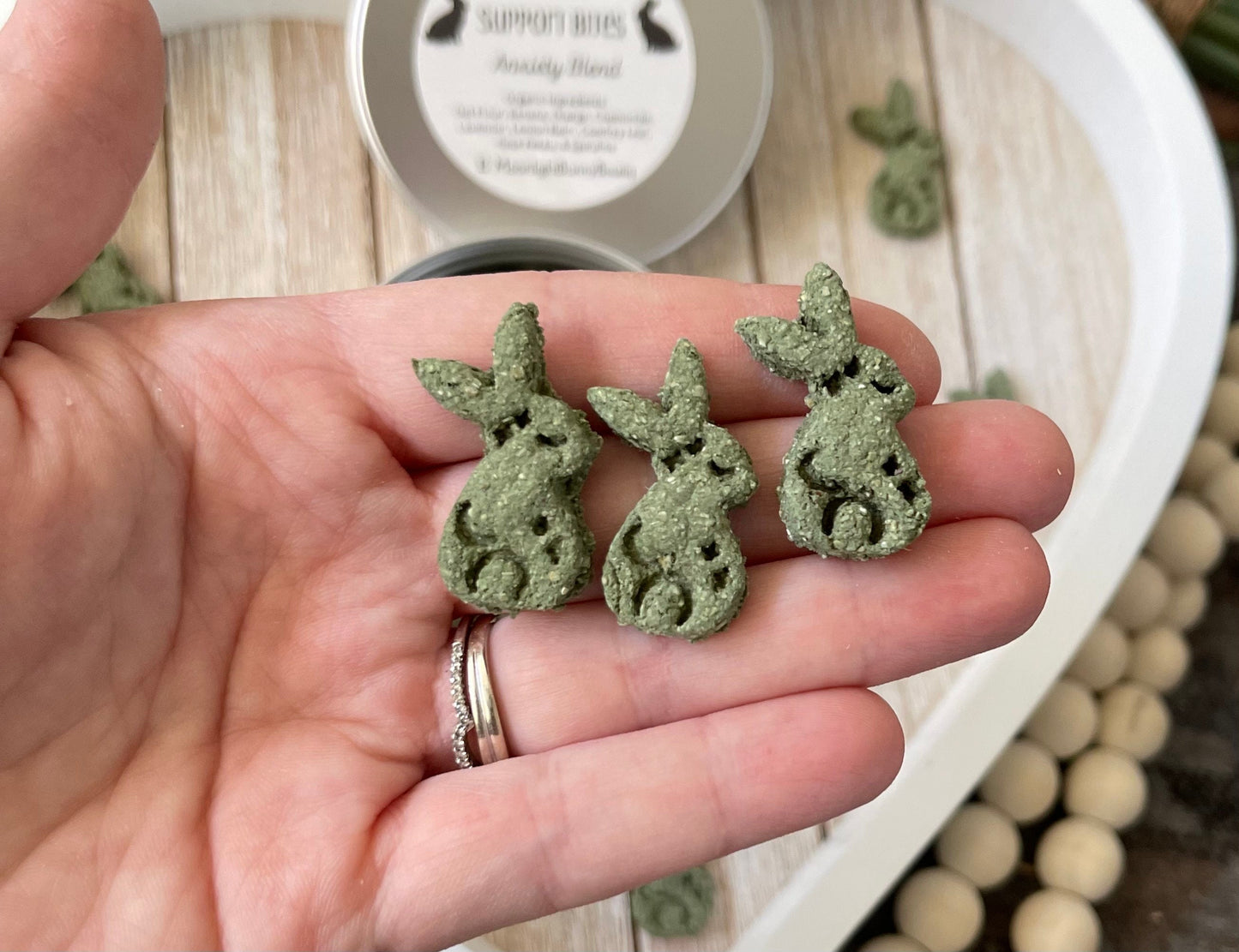 Celestial Bunny Support Bites~Anxiety Blend~bite sized supportive health treats to alleviate anxiety+stress for rabbits and small animals