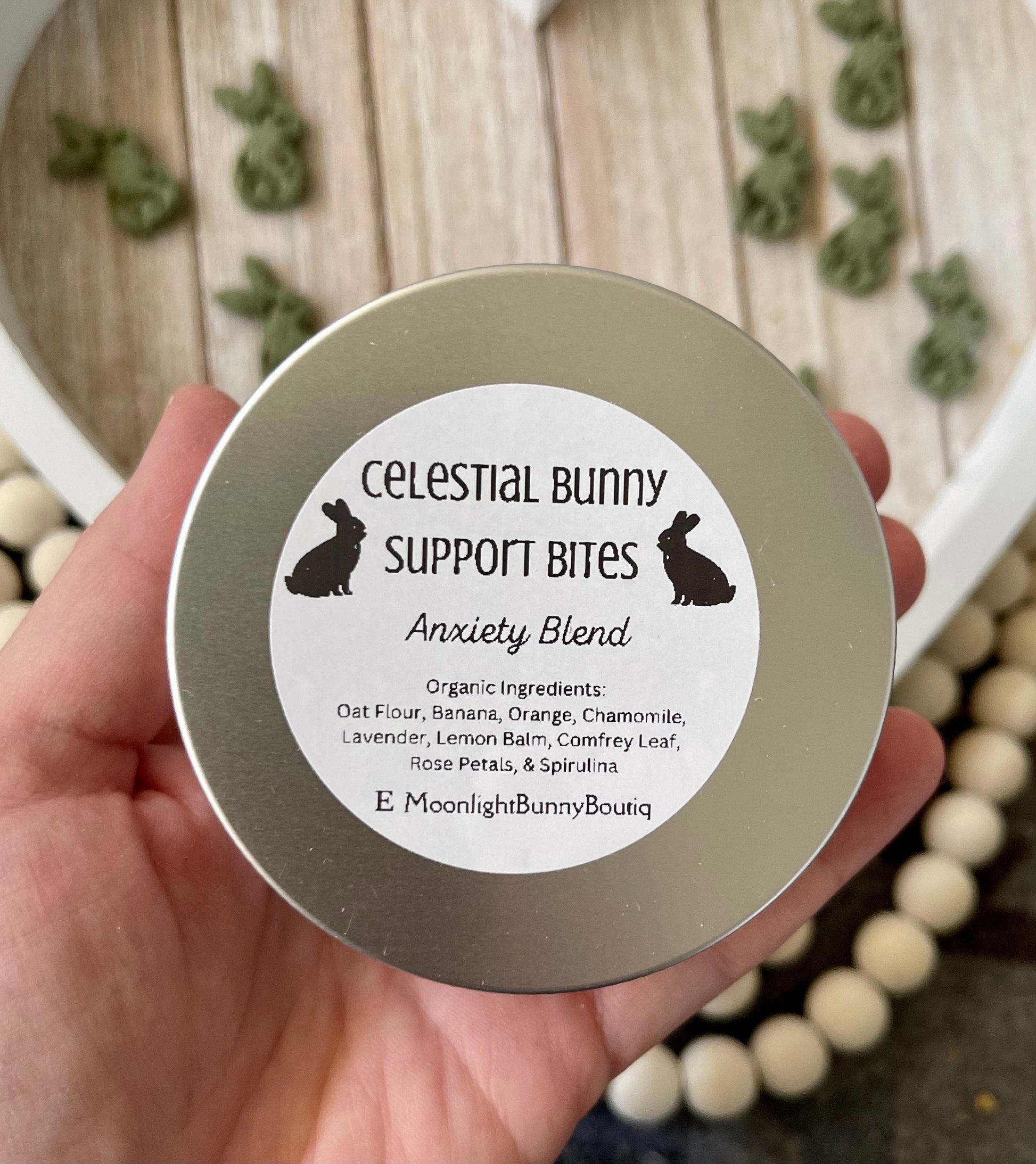 Celestial Bunny Support Bites~Anxiety Blend~bite sized supportive health treats to alleviate anxiety+stress for rabbits and small animals