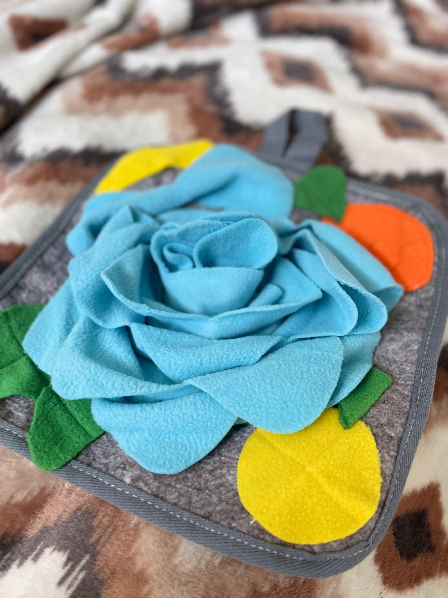 Rose Garden Snuffle Mat~ Foraging toy, boredom busting enrichment for bunnies, hamsters, guinea pigs and other small animals
