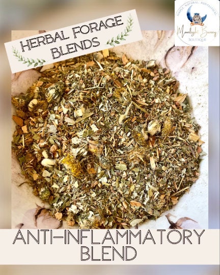 Herbal Forage Blends~ Inflammation Blend, Premium soothing blend, All natural, nutritional herbal source,Hay+Pellet Topper for small animals
