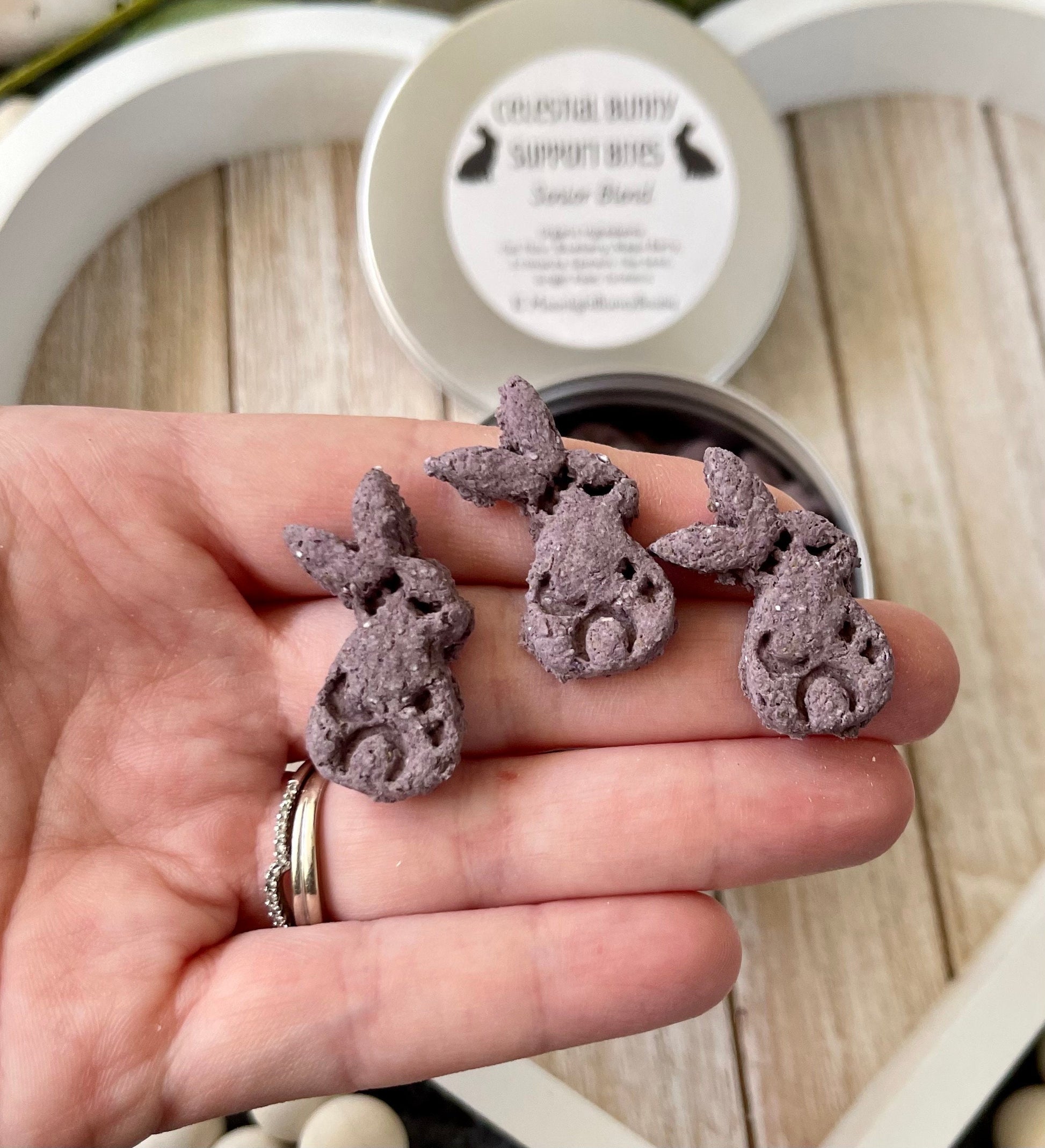 Celestial Bunny Bites~ Senior Blend~bite sized healthy treat, all natural, unique, handcrafted blend for rabbits, mice, & small animals