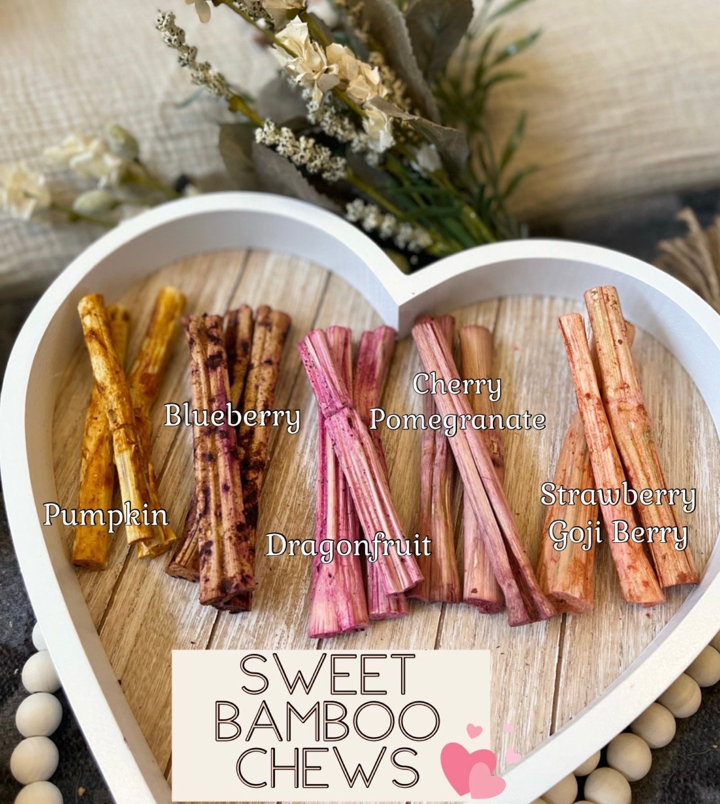 Sweet Bamboo Chews | 12 Flavors! | Fruit Infused Chew Toys