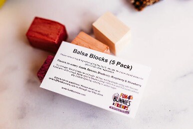 5 of The Original Flavored Balsa Blocks- Flavored Chew Toys for Rabbits, Guinea Pigs, Hamsters, Gerbils, Mice, Rats, Chinchillas