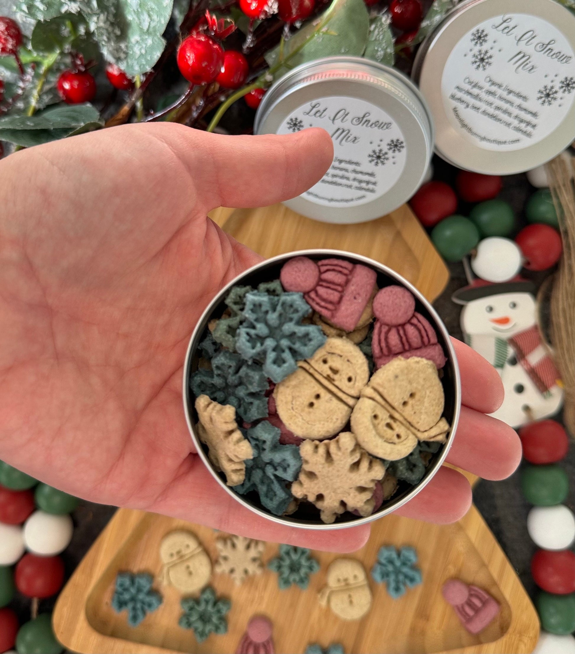 Let It Snow~Winter Inspired Bite Sized Treats for Rabbits, Guinea Pigs, Hamsters, Mice, and Small Pets, All Natural, Organic & Healthy