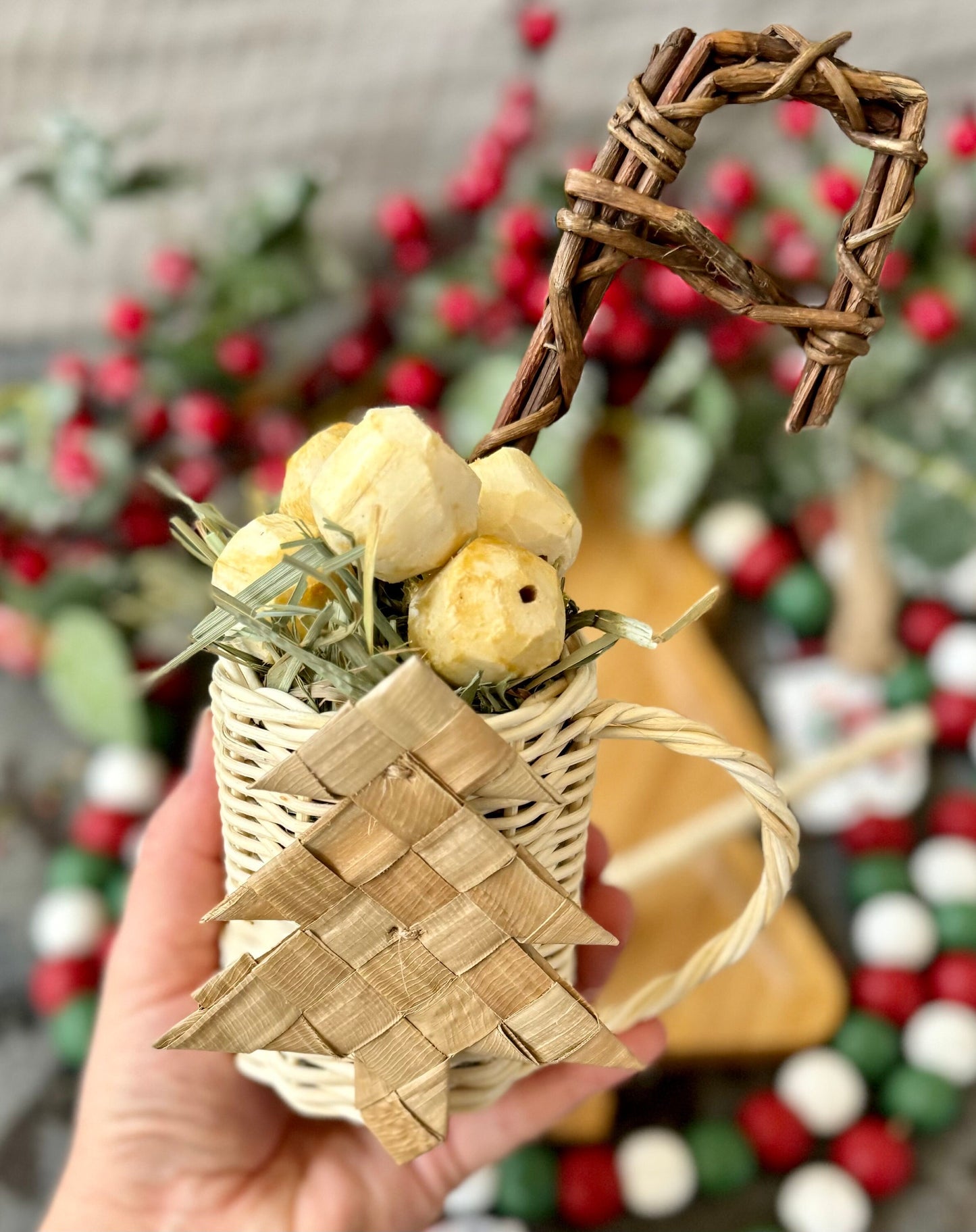 Hot Cocoa and Marshmallows~ Winter Enrichment Toy/Chew for Rabbits, Guinea Pigs, Chinchillas, and Other Small Pets, Natural Boredom Buster