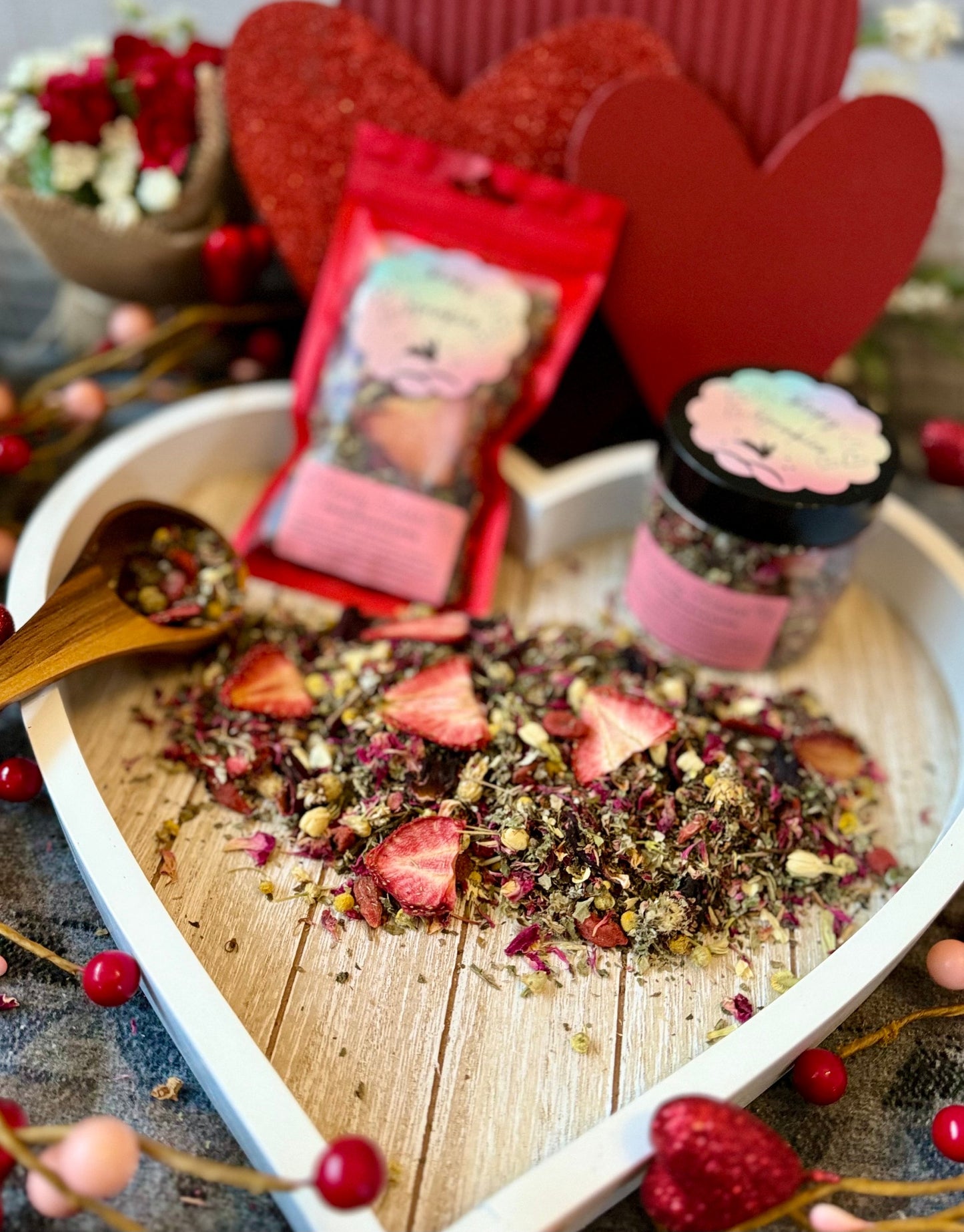 Binky Sprinkles Forage Blend | Candy Kisses | Valentines Forage Mix Hay/Green/Pellet Topper for Rabbits, Guinea Pigs, and Chinchillas