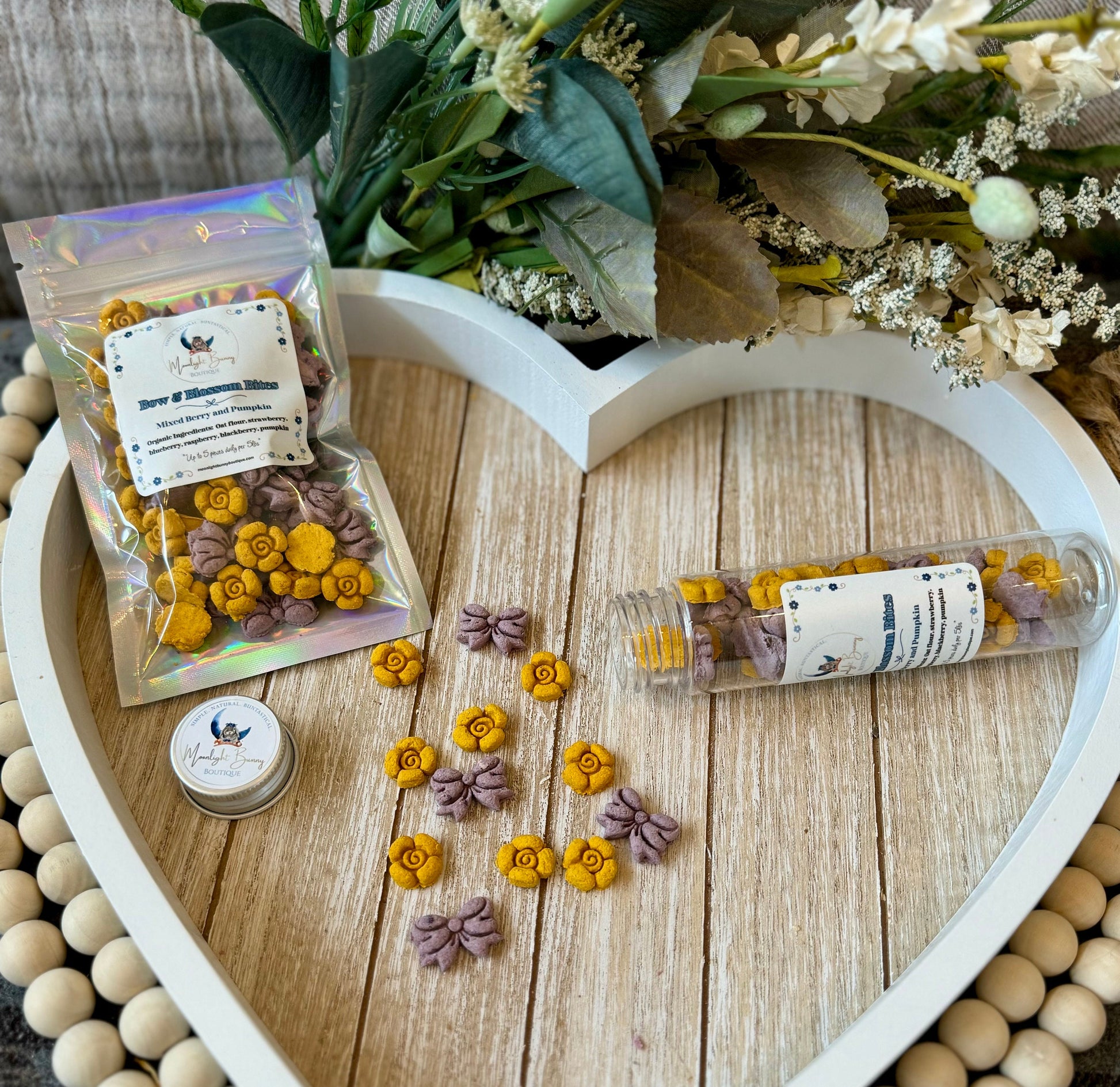 Bow and Blossom Bites | 55+ Delicious Bite Sized Treats for Rabbits, Guinea Pigs, Hamsters, Mice, and Small Pets, Natural, Healthy & Organic