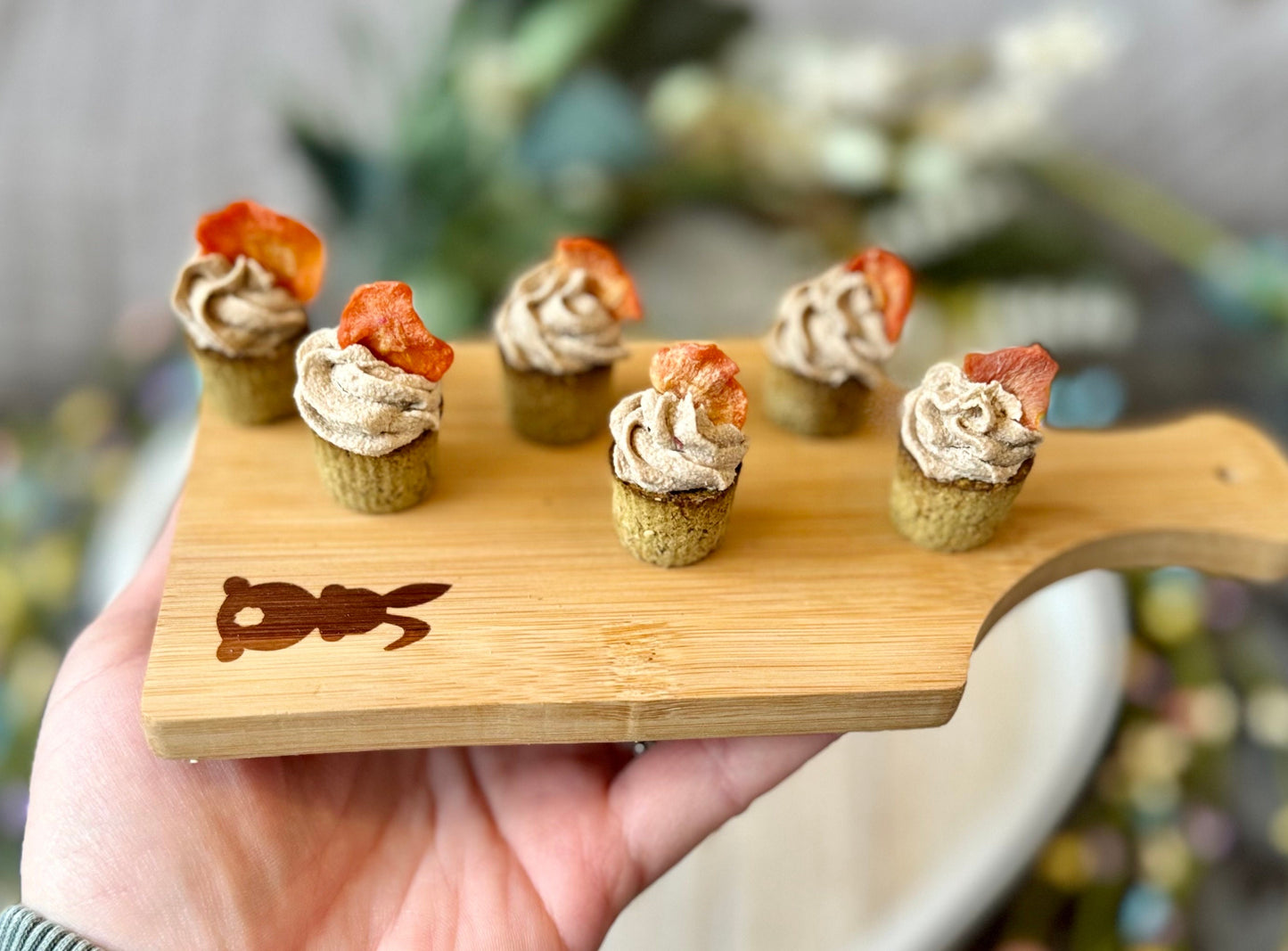 Mini Carrot Cake Cupcakes | Gourmet Bite Sized All Natural Organic Treats for Rabbits, Chinchillas, Hamsters, Guinea Pigs, & small animals