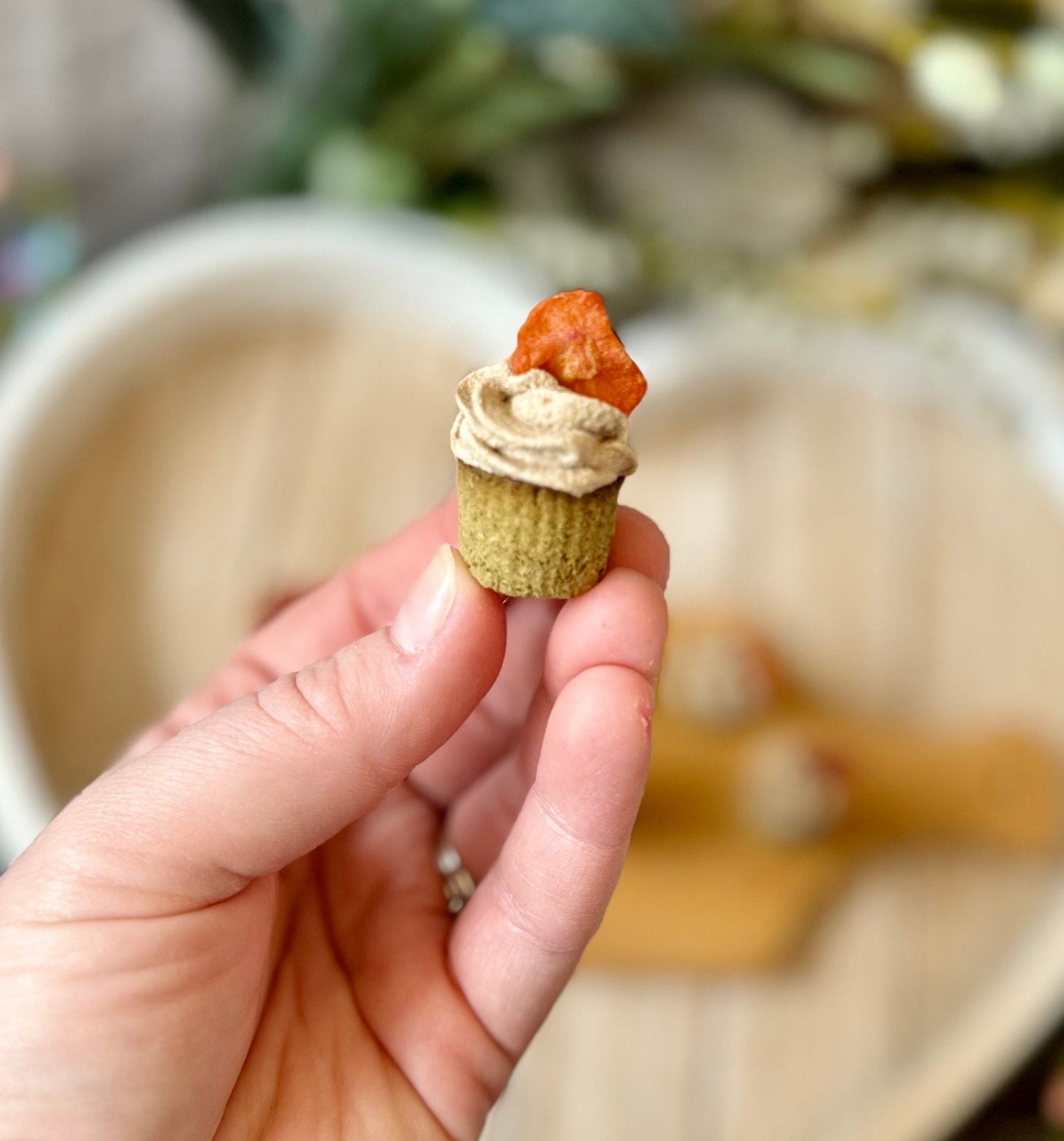 Mini Carrot Cake Cupcakes | Gourmet Bite Sized All Natural Organic Treats for Rabbits, Chinchillas, Hamsters, Guinea Pigs, & small animals