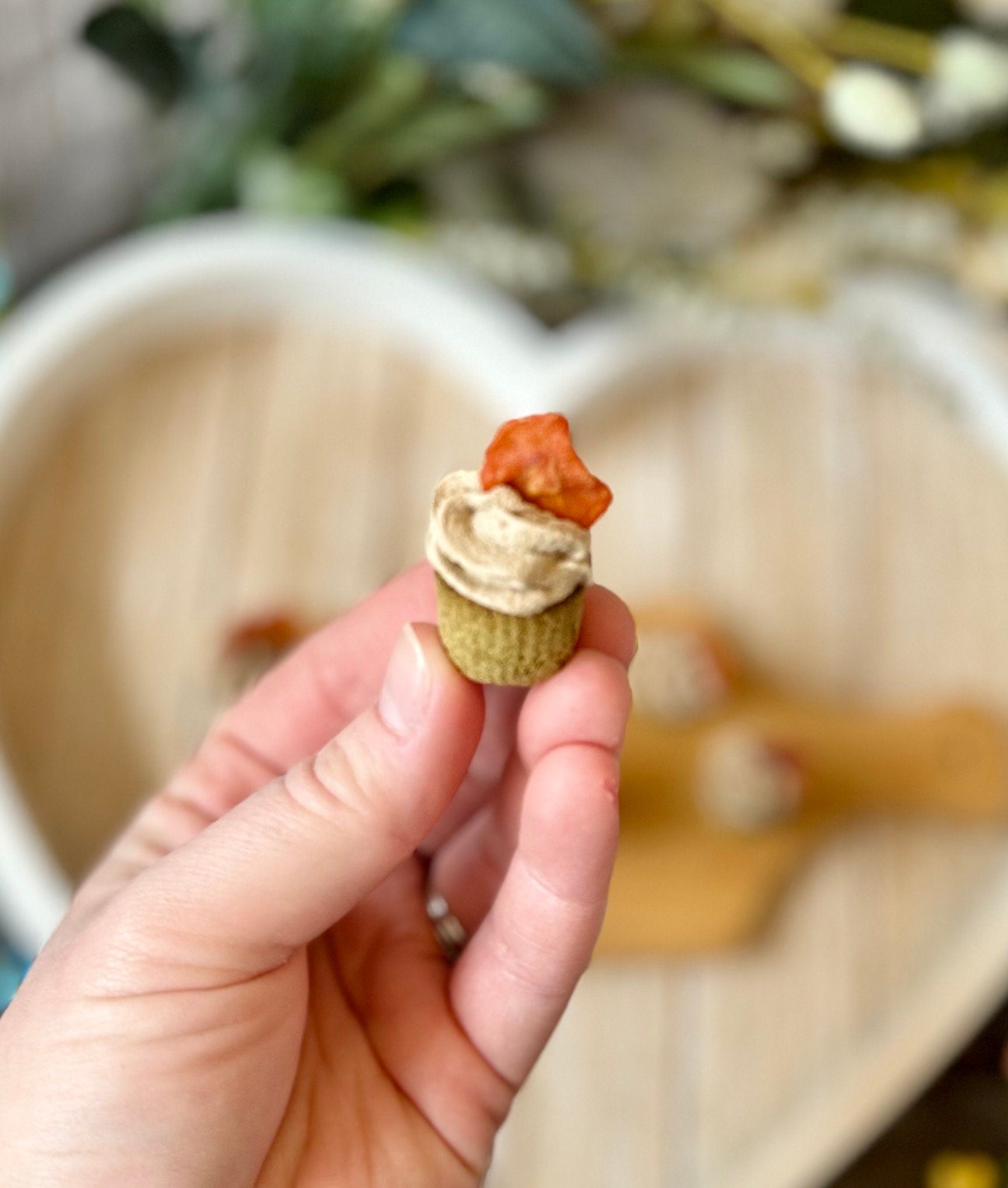 Mini Carrot Cake Cupcakes | Gourmet Bite Sized All Natural Organic Treats for Rabbits, Chinchillas, Hamsters, Guinea Pigs, & small animals